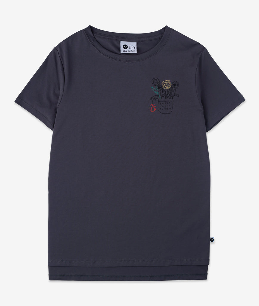 Nicehuman Pocket Of Flowers Tee